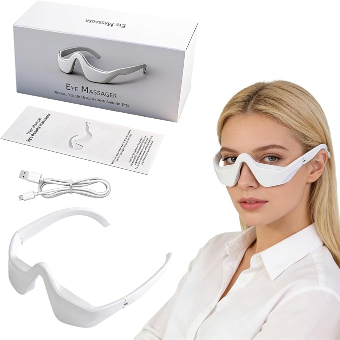 Microcurrent Eye Massager – Red Light Therapy for Dark Circles & Eye Rejuvenation