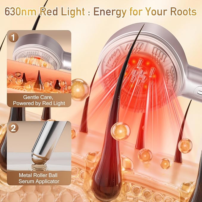 Rechargeable EMS Microcurrent Scalp Massage Comb